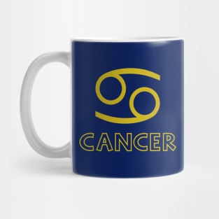 Astrology Cancer Sign Symbol Gold Mug